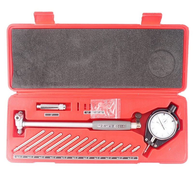 Oudtinx Dial Bore Gauge Set Range 2.0"-6.0" Diameter Indicator Measuring Engine Cylinder Tool Kit - Image 4